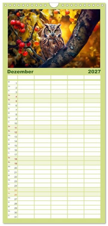 Produktbild: Familienplaner 2027 - Wilde Nachbarn - Tierisches Treiben im Gartenparadies! mit 5 Spalten (Wandkalender, 21 x 45 cm) CALVENDO
