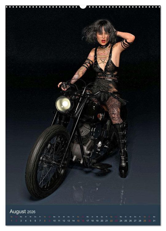 Produktbild: Tattooed Girls and Bikes (hochwertiger Premium Wandkalender 2026 DIN A2 hoch), Kunstdruck in Hochglanz