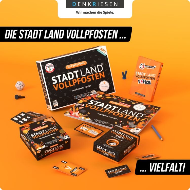 Produktbild: DENKRIESEN - STADT LAND VOLLPFOSTEN&reg; - Eintracht Frankfurt EDITION - "Wenn der Kopf richtig funktioniert, ist er das dritte Bein." - A4