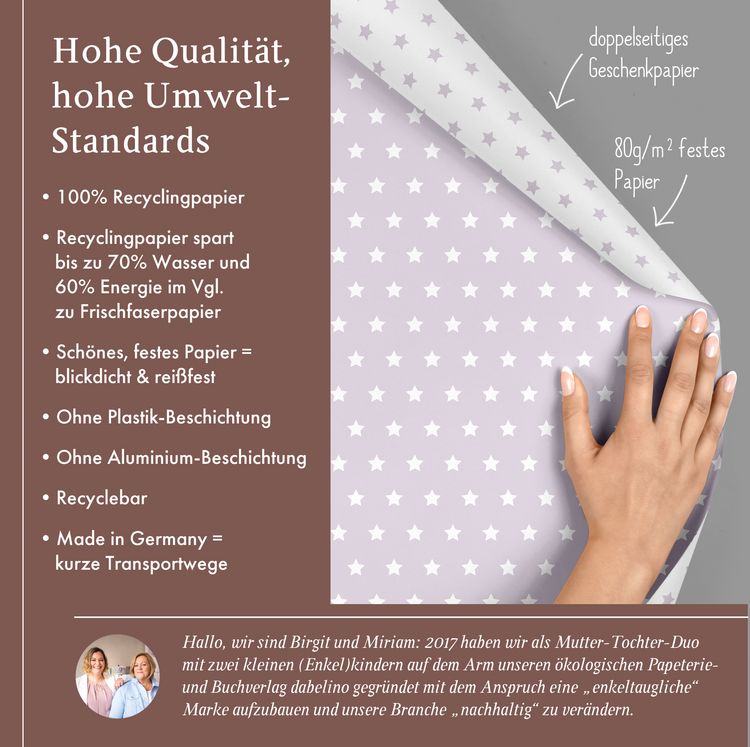 Weihnachts-Briefpapier – 20 Blatt DIN A4, Weiße Sterne Auf Lila Banner, 90 G/m²