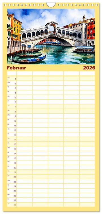 Produktbild: Familienplaner 2026 - Italien - La dolce vita mit 5 Spalten (Wandkalender, 21 x 45 cm) CALVENDO