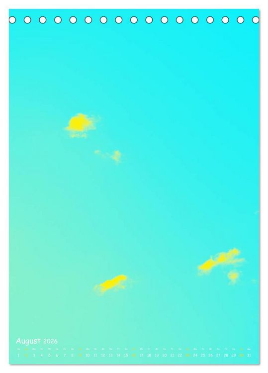 Produktbild: Aquarelle am Himmel (Tischkalender 2026 DIN A5 hoch), CALVENDO Monatskalender