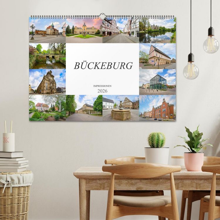 Produktbild: B&uuml;ckeburg Impressionen (Wandkalender 2026 DIN A2 quer), CALVENDO Monatskalender