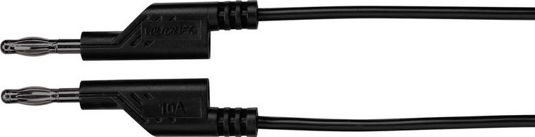 Produktbild: VOLTCRAFT MS5/SW Messleitung Lamellenstecker 4mm Lamellenstecker 4mm 5.00m Schwarz 1St.