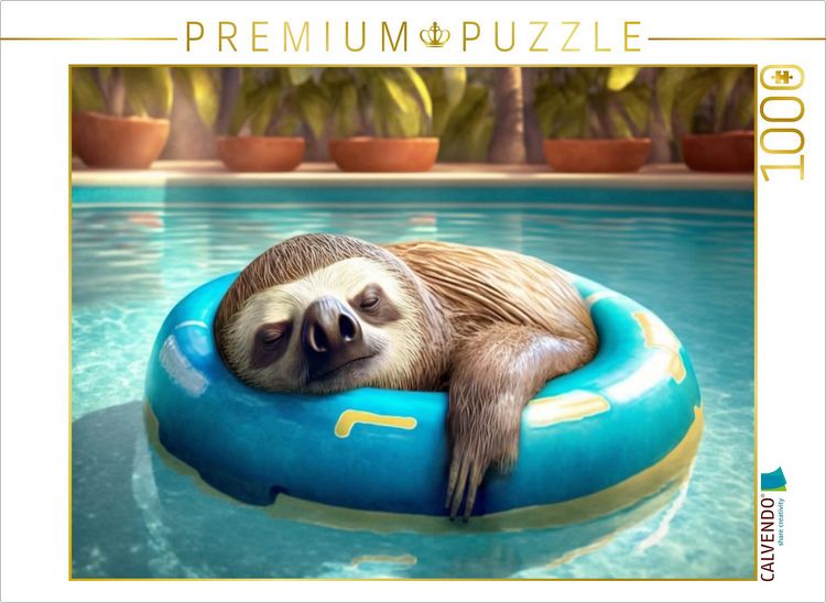 Produktbild: CALVENDO Puzzle Ein Motiv aus dem Kalender Der Kalender f&uuml;r echte Faultiere | 1000 Teile Lege-Gr&ouml;&szlig;e 64x48cm Foto-Puzzle f&uuml;r gl&uuml;ckliche Stunden