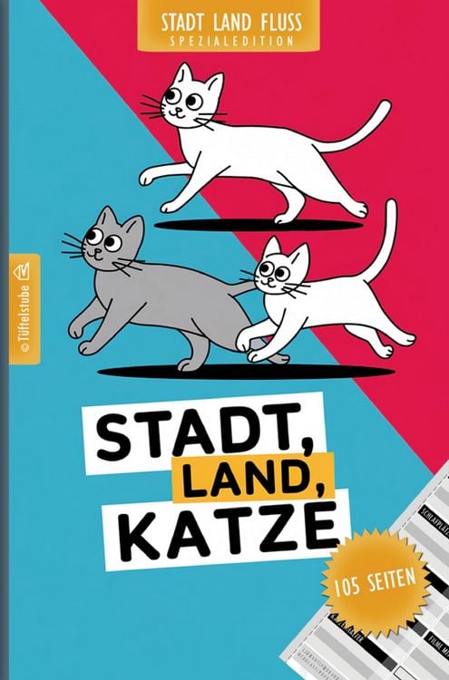 Produktbild: Stadt, Land, Katze - 105 Seiten - Stadt-Land-Fluss-Spezialedition f&uuml;r Katzenliebhaber