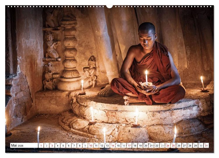 Produktbild: WUNDERVOLLES BAGAN (hochwertiger Premium Wandkalender 2026 DIN A2 quer), Kunstdruck in Hochglanz