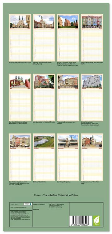 Produktbild: Familienplaner 2026 - Posen - Traumhaftes Reiseziel in Polen mit 5 Spalten (Wandkalender, 21 x 45 cm) CALVENDO
