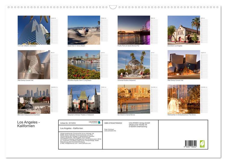 Produktbild: Los Angeles - Kalifornien (Wandkalender 2026 DIN A2 quer), CALVENDO Monatskalender