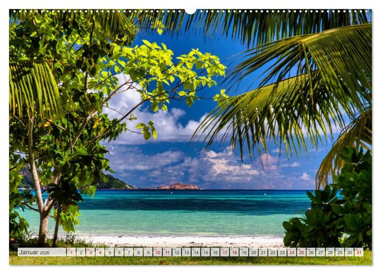 Produktbild: Die Seychellen - ganz nah am Paradies (hochwertiger Premium Wandkalender 2026 DIN A2 quer), Kunstdruck in Hochglanz