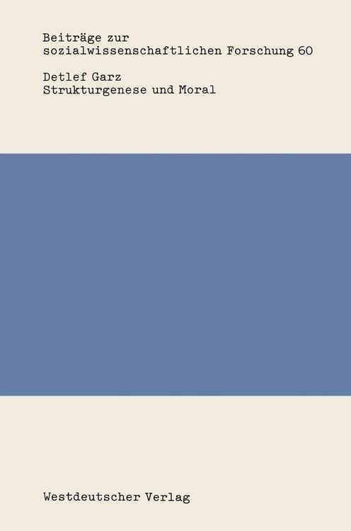 Produktbild: Strukturgenese und Moral