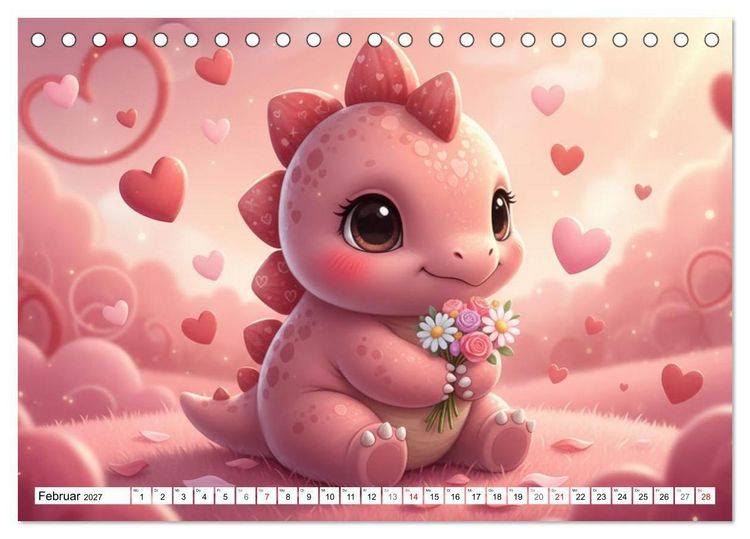 Produktbild: Dino-Babys Jahresreise (Tischkalender 2027 DIN A5 quer), CALVENDO Monatskalender