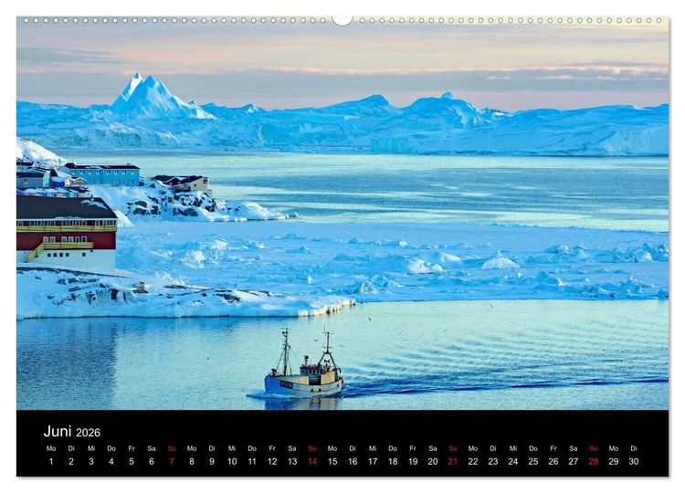 Produktbild: Gr&ouml;nland - Der wilde, wei&szlig;e Westen (Wandkalender 2026 DIN A2 quer), CALVENDO Monatskalender