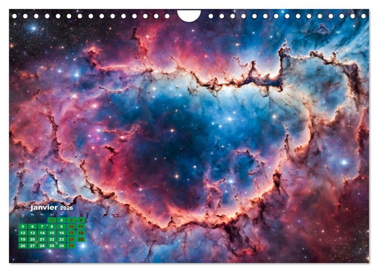 Produktbild: &Agrave; travers l'univers-L'incroyable voyage (Calendrier mural 2026 DIN A4 vertical), CALVENDO calendrier mensuel