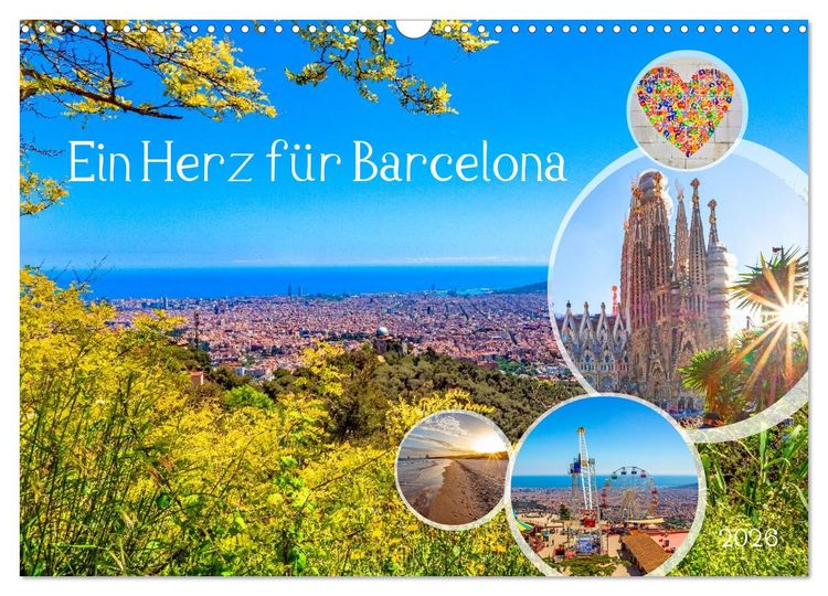 Produktbild: Ein Herz f&uuml;r Barcelona (Wandkalender 2026 DIN A3 quer), CALVENDO Monatskalender