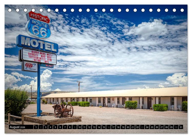 Produktbild: Go west Route 66 (Tischkalender 2026 DIN A5 quer), CALVENDO Monatskalender