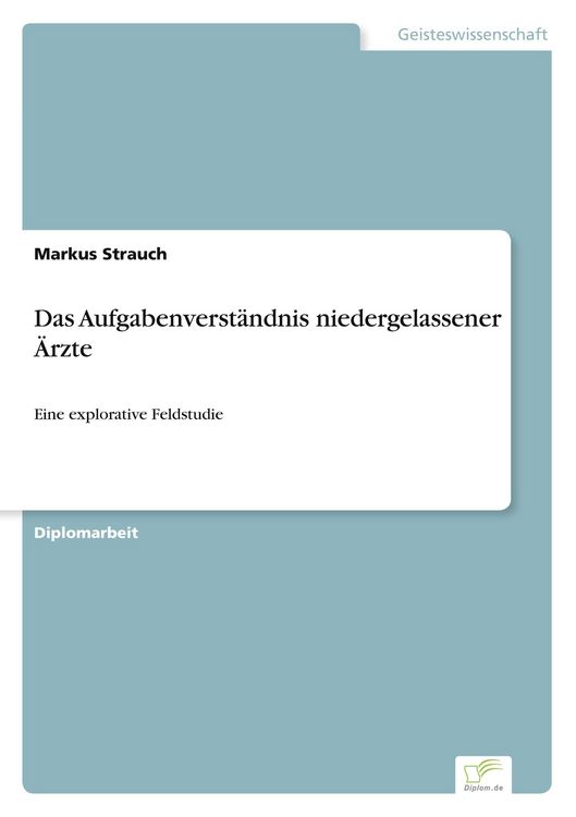 Produktbild: Das Aufgabenverst&auml;ndnis niedergelassener &Auml;rzte