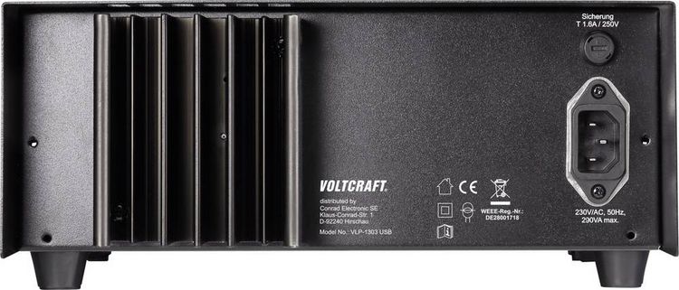Produktbild: VOLTCRAFT VLP-1303 USB Labornetzger&auml;t, einstellbar 0 - 30 V 0.01 - 3 A 123 W OVP Anzahl Ausg&auml;nge 3 x