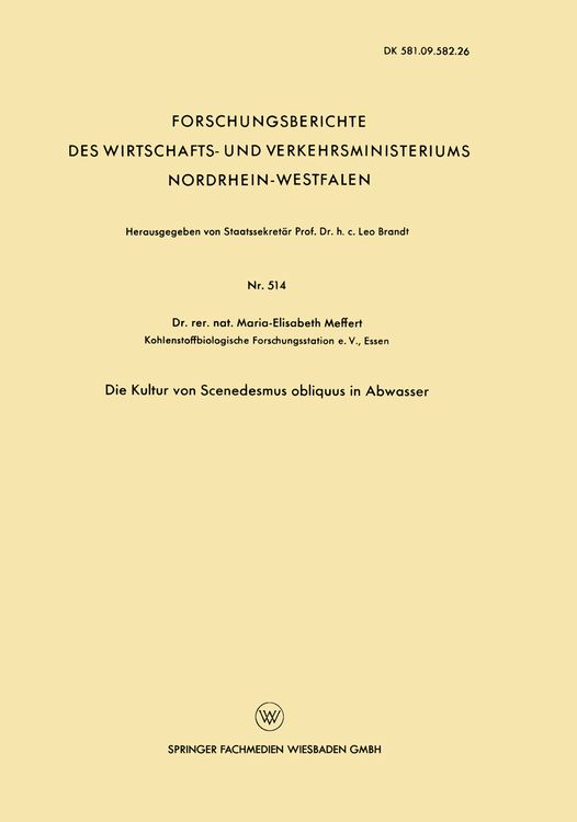 Produktbild: Die Kultur von Scenedesmus obliquus in Abwasser