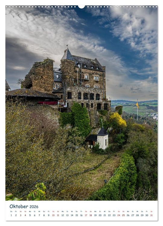 Produktbild: Burgen und Burgruinen am Mittelrhein (hochwertiger Premium Wandkalender 2026 DIN A2 hoch), Kunstdruck in Hochglanz