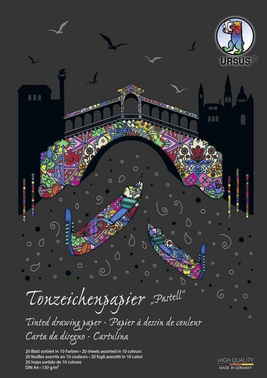 Produktbild: Tonzeichenpapier-Block "pastell", DIN A4