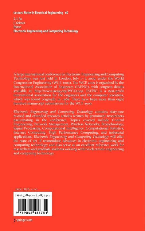 Produktbild: Electronic Engineering and Computing Technology