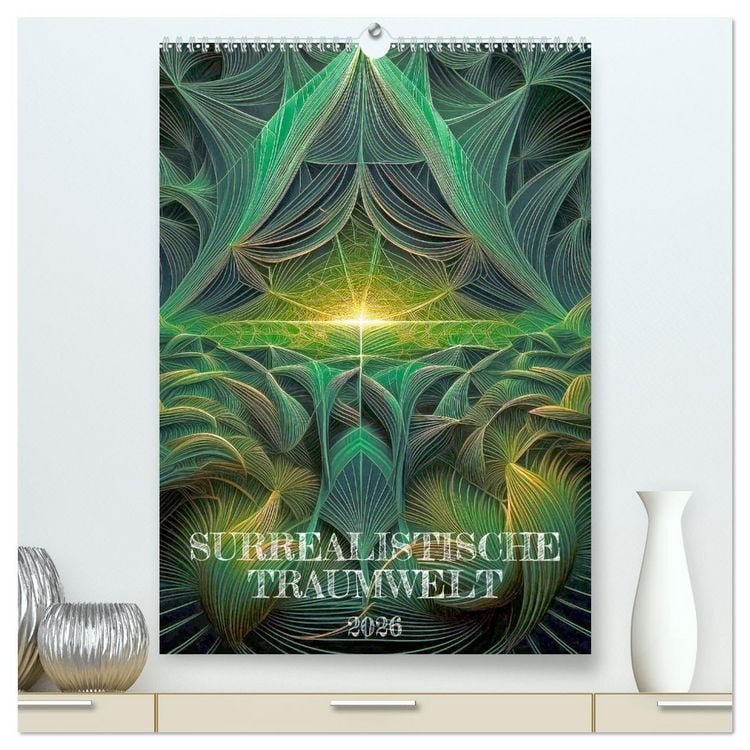 Produktbild: Surrealistische Traumwelt (hochwertiger Premium Wandkalender 2026 DIN A2 hoch), Kunstdruck in Hochglanz