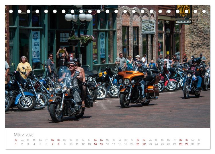 Produktbild: Sturgis - Die ber&uuml;hmteste Motorrad-Rallye der Welt (Tischkalender 2026 DIN A5 quer), CALVENDO Monatskalender