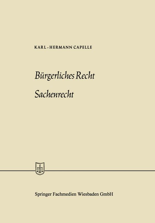 Produktbild: B&uuml;rgerliches Recht Sachenrecht
