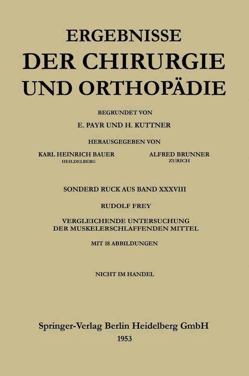 Produktbild: V. Vergleichende Untersuchung der muskelerschlaffenden Mittel