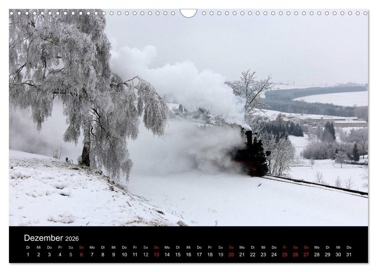 Produktbild: Dampfbahnromantik auf schmaler Spur (Wandkalender 2026 DIN A3 quer), CALVENDO Monatskalender