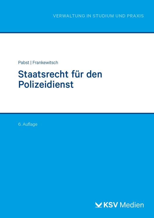 Produktbild: Staatsrecht f&uuml;r den Polizeidienst