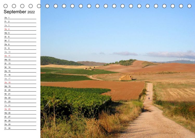 Produktbild: Camino Frances - JakobswegAT-Version (Tischkalender 2022 DIN A5 quer)