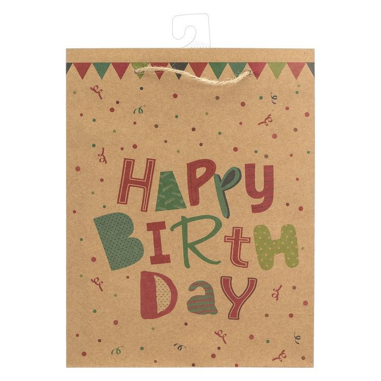 Produktbild: Idena Geschenktasche Happy Birthday 18x23x8cm 140g/m&sup2;