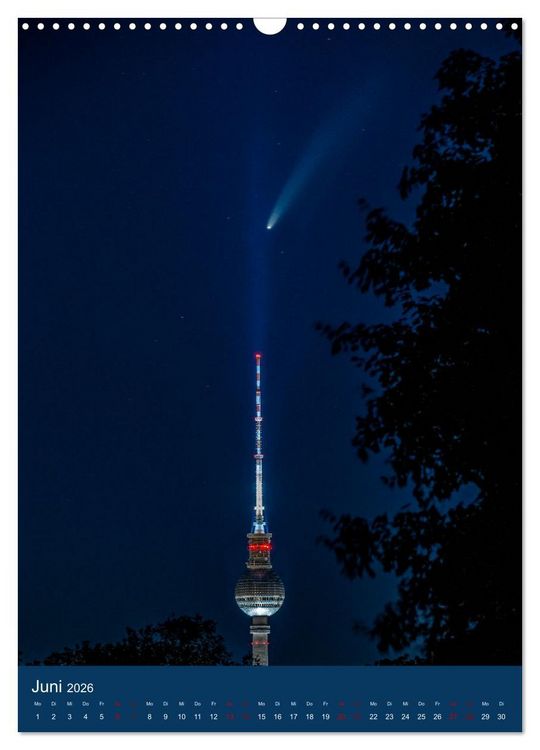Produktbild: Berliner Fernsehturm - Magische Momente (Wandkalender 2026 DIN A3 hoch), CALVENDO Monatskalender
