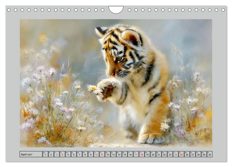 Produktbild: Tigerbabys. Kleine J&auml;ger erkunden die Welt (Wandkalender 2027 DIN A4 quer), CALVENDO Monatskalender