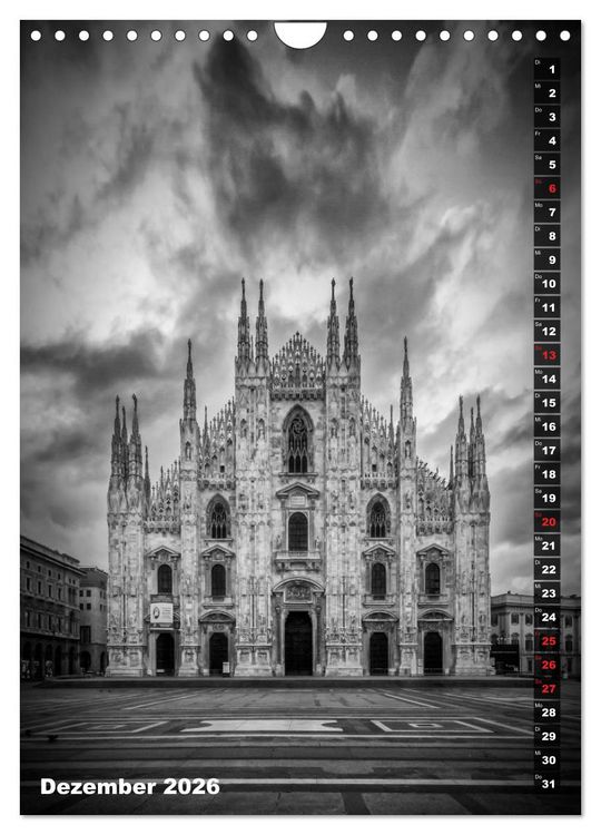Produktbild: STADTBILDER Monochrome Momente (Wandkalender 2026 DIN A4 hoch), CALVENDO Monatskalender
