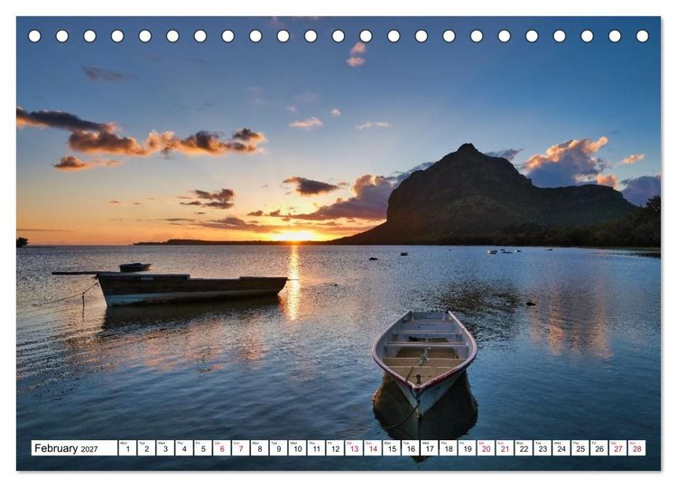 Produktbild: Mauritius - Holiday island in the Indian Ocean (Desk Calendar 2027 DIN A5 landscape), CALVENDO 12 Month DeskCalendar