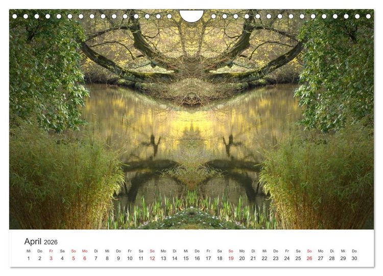 Produktbild: Spiegelwelten - Natur anders sehen (Wandkalender 2026 DIN A4 quer), CALVENDO Monatskalender