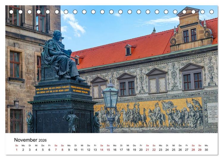 Produktbild: Dresden, Atmosph&auml;re der Altstadt (Tischkalender 2026 DIN A5 quer), CALVENDO Monatskalender