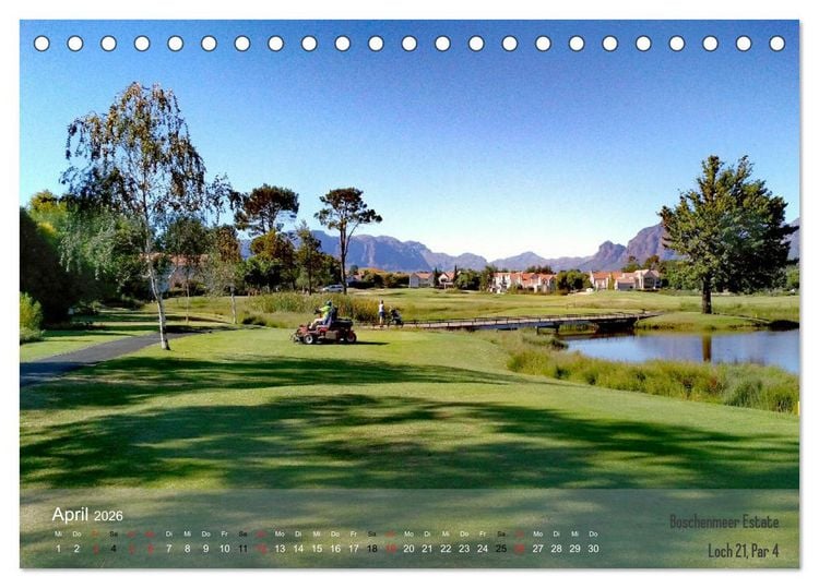 Produktbild: Golfpl&auml;tze Kapstadt - Cape Winelands und Overberg (Tischkalender 2026 DIN A5 quer), CALVENDO Monatskalender