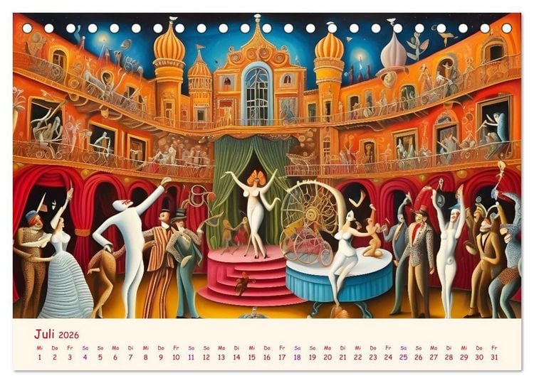 Produktbild: Absurdes Theater - In surrealen Traumwelten versinken (Tischkalender 2026 DIN A5 quer), CALVENDO Monatskalender