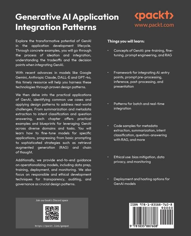 Produktbild: Generative AI Application Integration Patterns