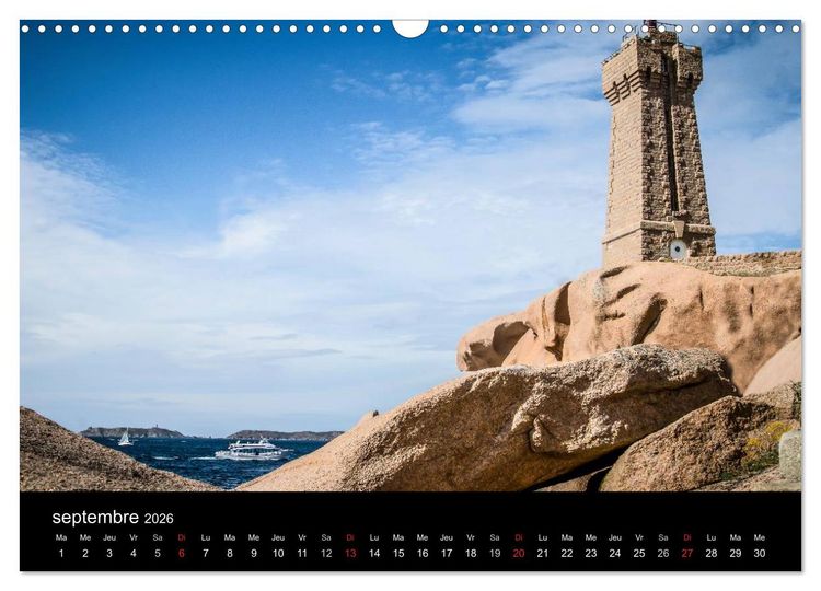 Produktbild: Balade en C&ocirc;tes d'Armor (Calendrier mural 2026 DIN A3 vertical), CALVENDO calendrier mensuel