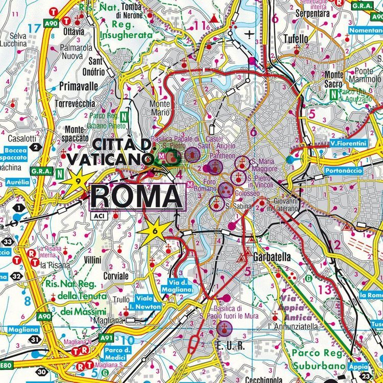 Produktbild: freytag & berndt Stra&szlig;enkarte Latium - Rom - Vatikan 1:150.000
