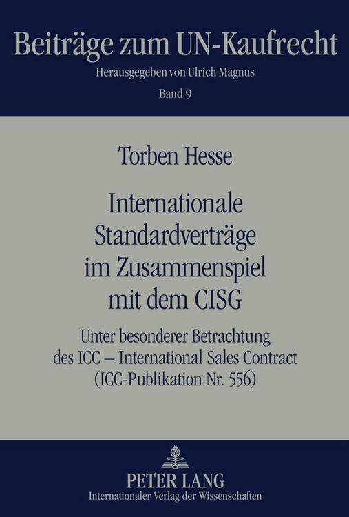 Produktbild: Internationale Standardvertr&auml;ge im Zusammenspiel mit dem CISG