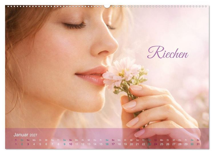 Produktbild: Sinnesmomente - Eine Reise durch die Wahrnehmung (hochwertiger Premium Wandkalender 2027 DIN A2 quer), Kunstdruck in Hochglanz
