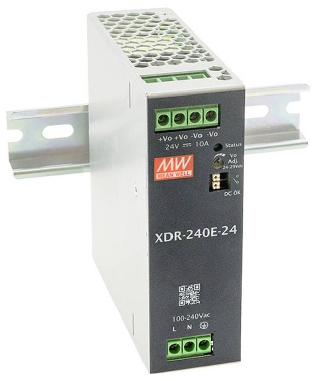Produktbild: MEAN WELL MW XDR-240E-24 Hutschienen-Netzteil (DIN-Rail) 24V 10A 240W Inhalt 1St.