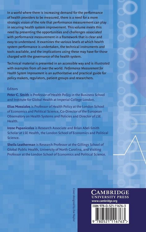 Produktbild: Performance Measurement for Health System Improvement