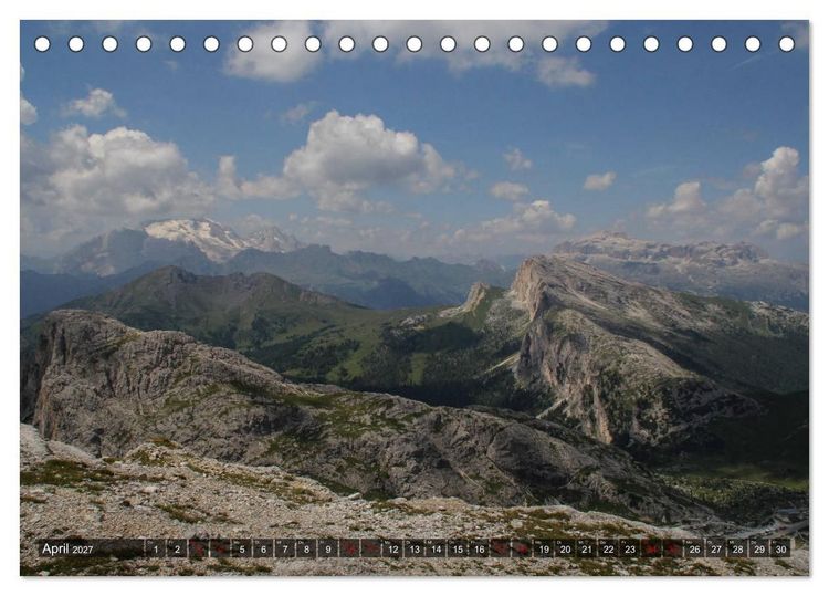 Produktbild: Dolomiten 2027 - Die wei&szlig;en Berge (Tischkalender 2027 DIN A5 quer), CALVENDO Monatskalender